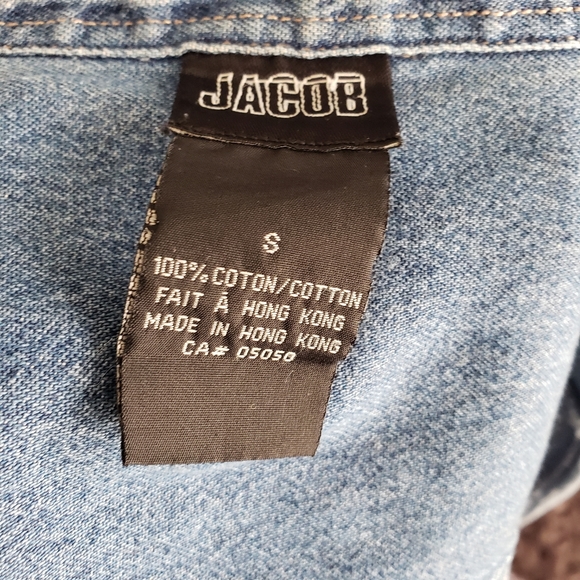 Jacob Vintage Jean Button Up Shirt Size S - Picture 4 of 4